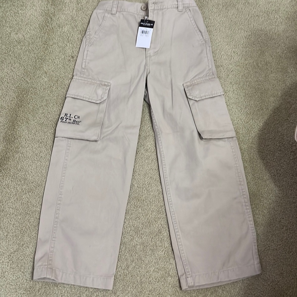 Brand New Boys Polo Ralph Lauren Khaki Cargo Pants